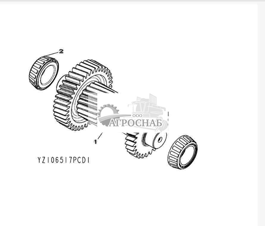 YZ106517 Вал шестой ступени в сборе 